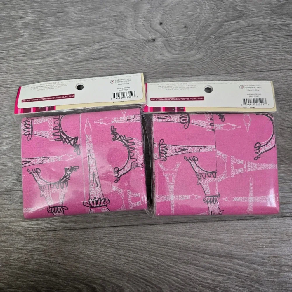 Creative Cuts Pink Paris Strips 2.5x42 28pc Lot Cotton Fabric Jelly Roll Style
